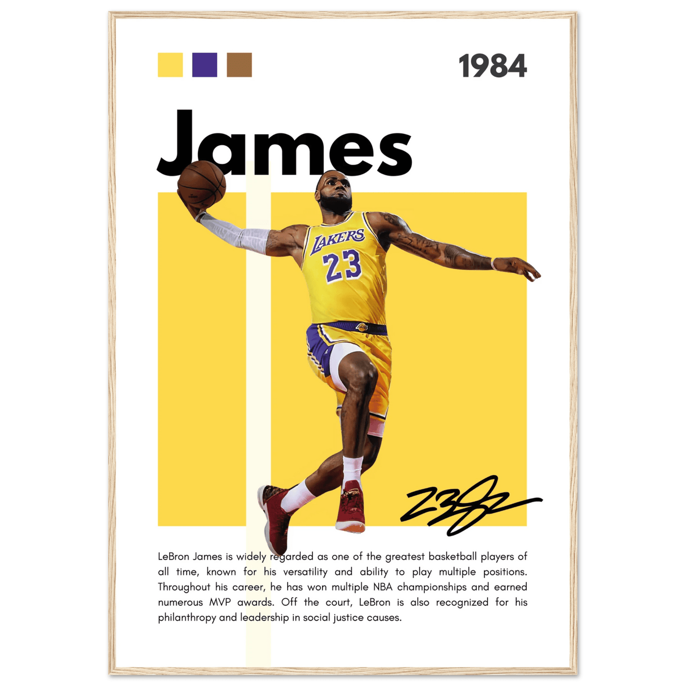 LeBron James King James Lakers Art Print - Vibrantwalls