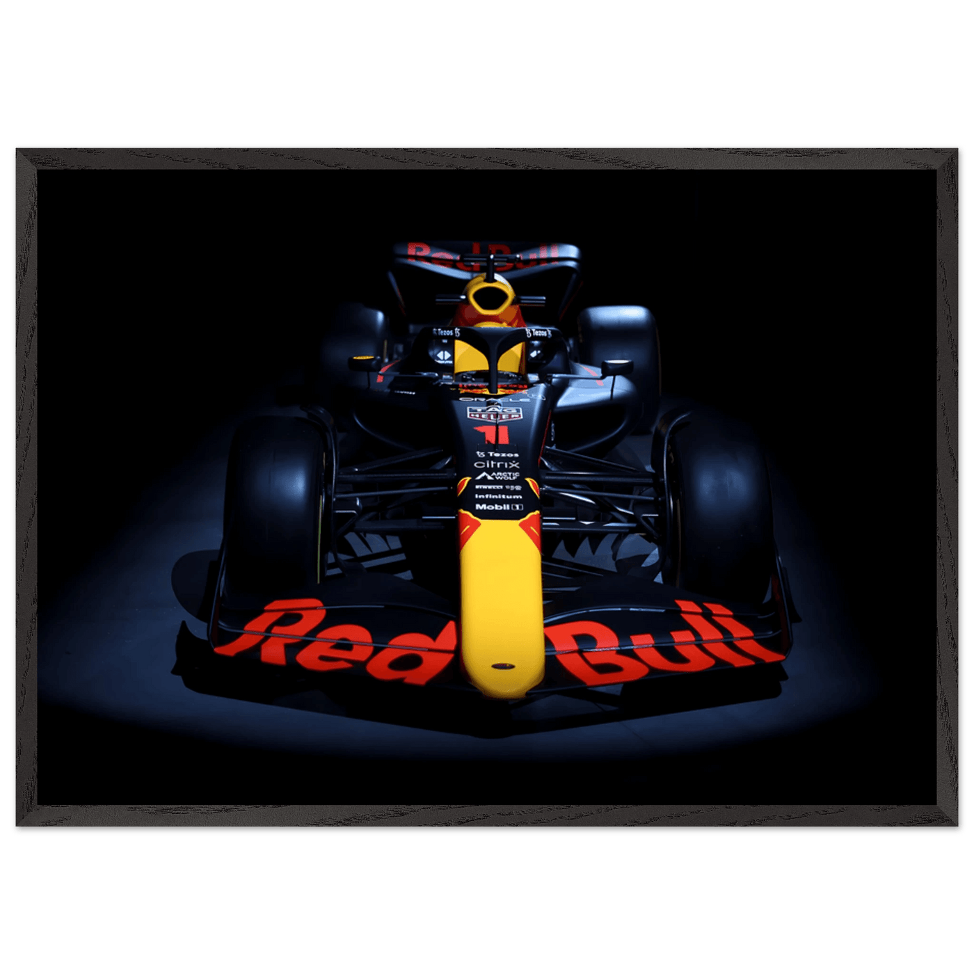 Red Bull Racing F1 Car Framed Poster – Premium Wooden Frame Art - Vibrantwalls