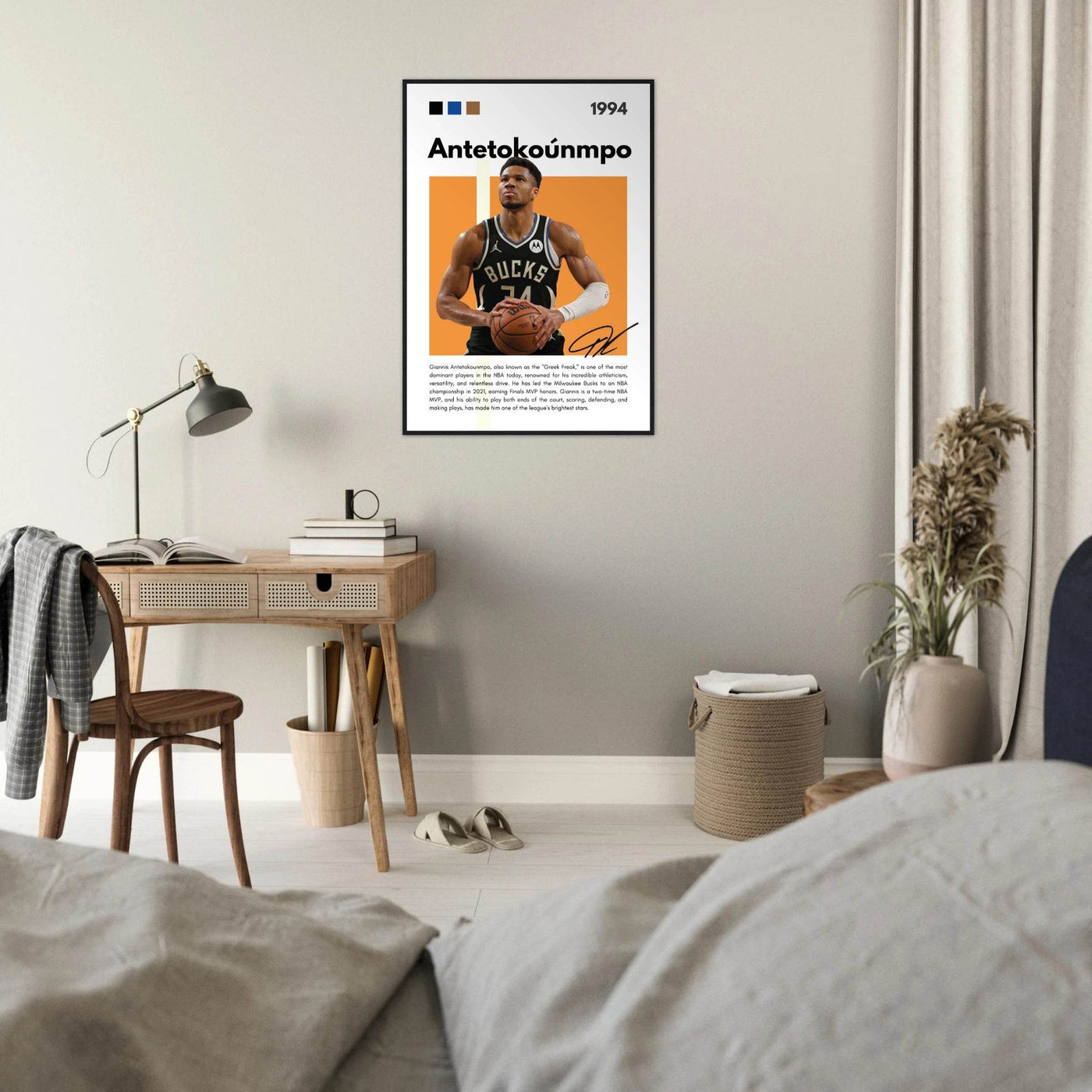 Giannis Antetokounmpo Greek Freak Bucks Poster - Vibrantwalls