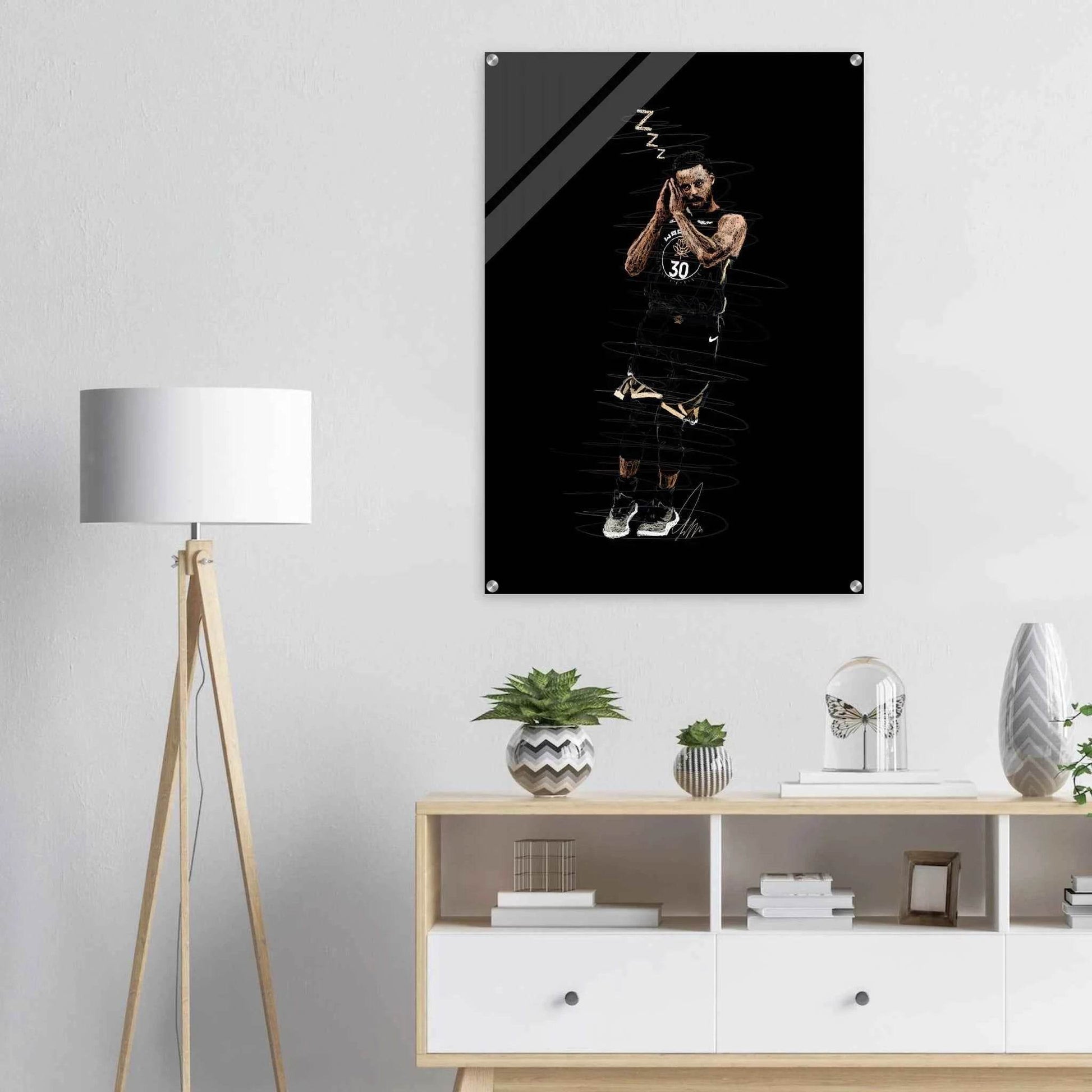 Stephen Curry 'Night Night' Acrylic Print – Iconic, Modern & Durable NBA Art - Vibrantwalls