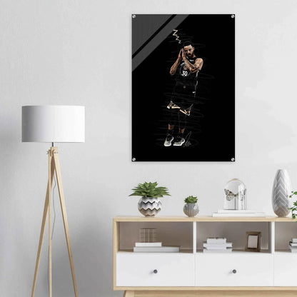 Stephen Curry 'Night Night' Acrylic Print – Iconic, Modern & Durable NBA Art - Vibrantwalls
