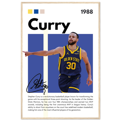 Stephen Curry Chef Curry Warriors Framed Poster 60x90 cm 24x36″ Wood frame Vibrantwalls