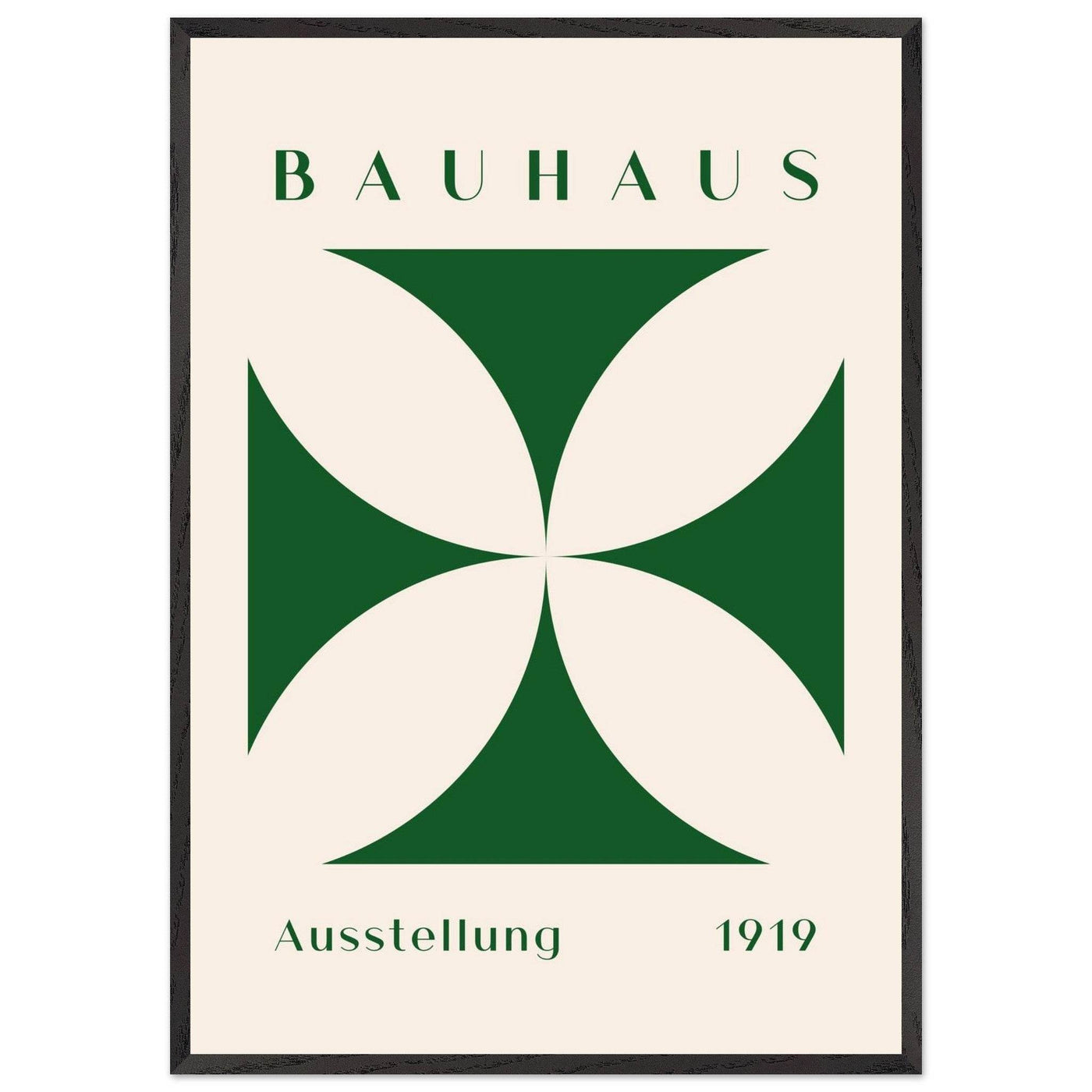 Deep Green Cream Bauhaus 1919 - Vibrantwalls