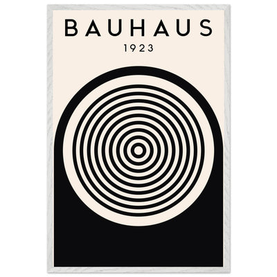 Bauhaus Black and White Art - Concentric Circle Design - Vibrantwalls