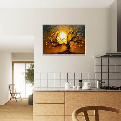 Textured Golden Tree of Life - Vibrantwalls