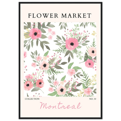 Flower Market Collection: Montreal – Whimsical Floral Art Prints | Ready-to-Hang Framed Posters - Vibrantwalls