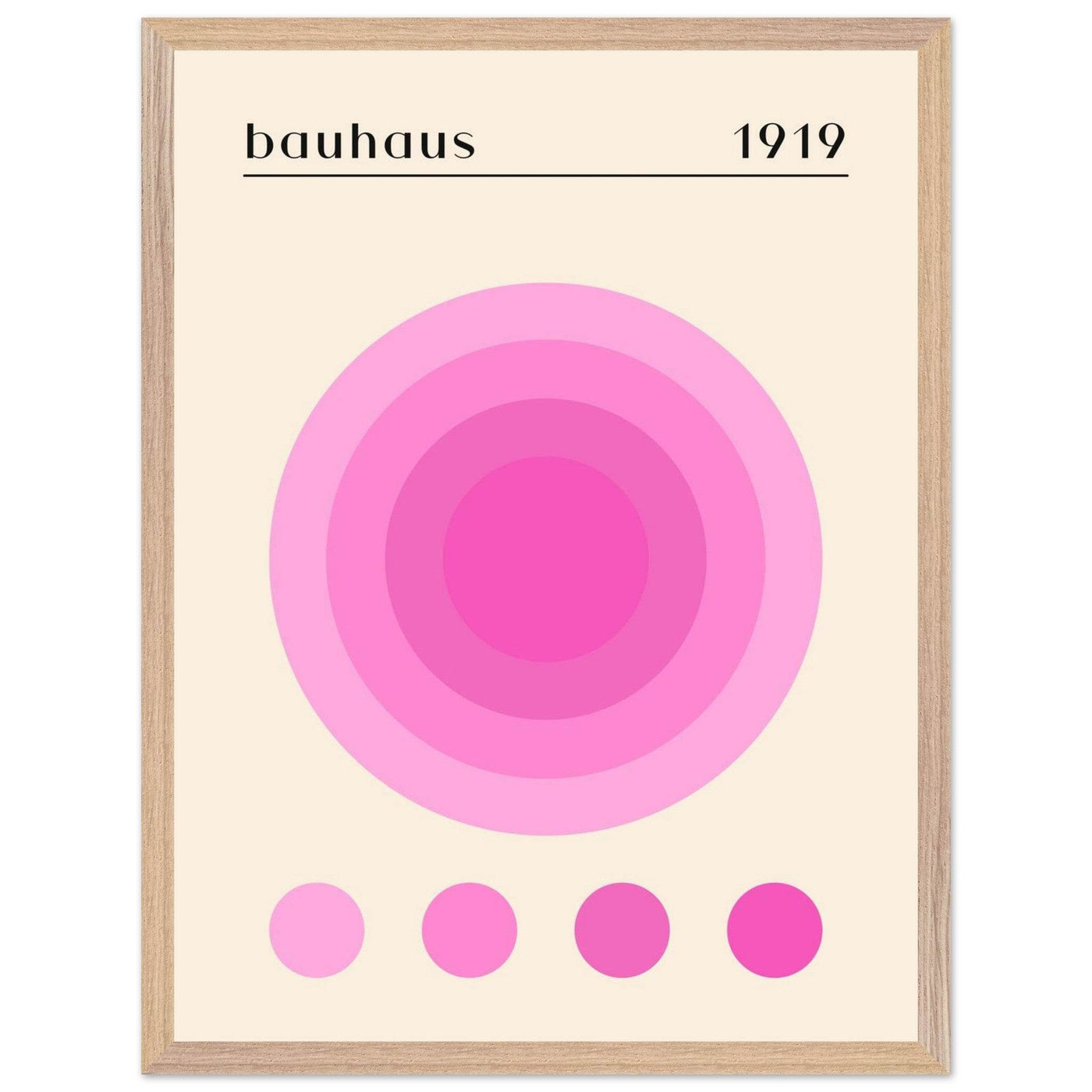 Bauhaus Pink Gradient Circle - Vibrantwalls