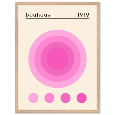 Bauhaus Pink Gradient Circle - Vibrantwalls