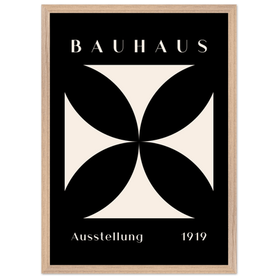 Bauhaus Ausstellung 1919 Black & Cream Minimalist - Vibrantwalls