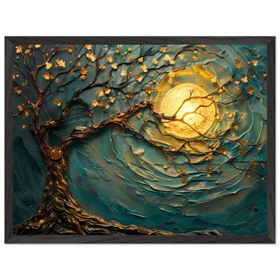 Teal Gold Tree of Life Pendant - Elegance in Nature's Design - Vibrantwalls