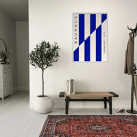 Bauhaus Ausstellung 1923 Blue Cream Wall Art - Vibrantwalls