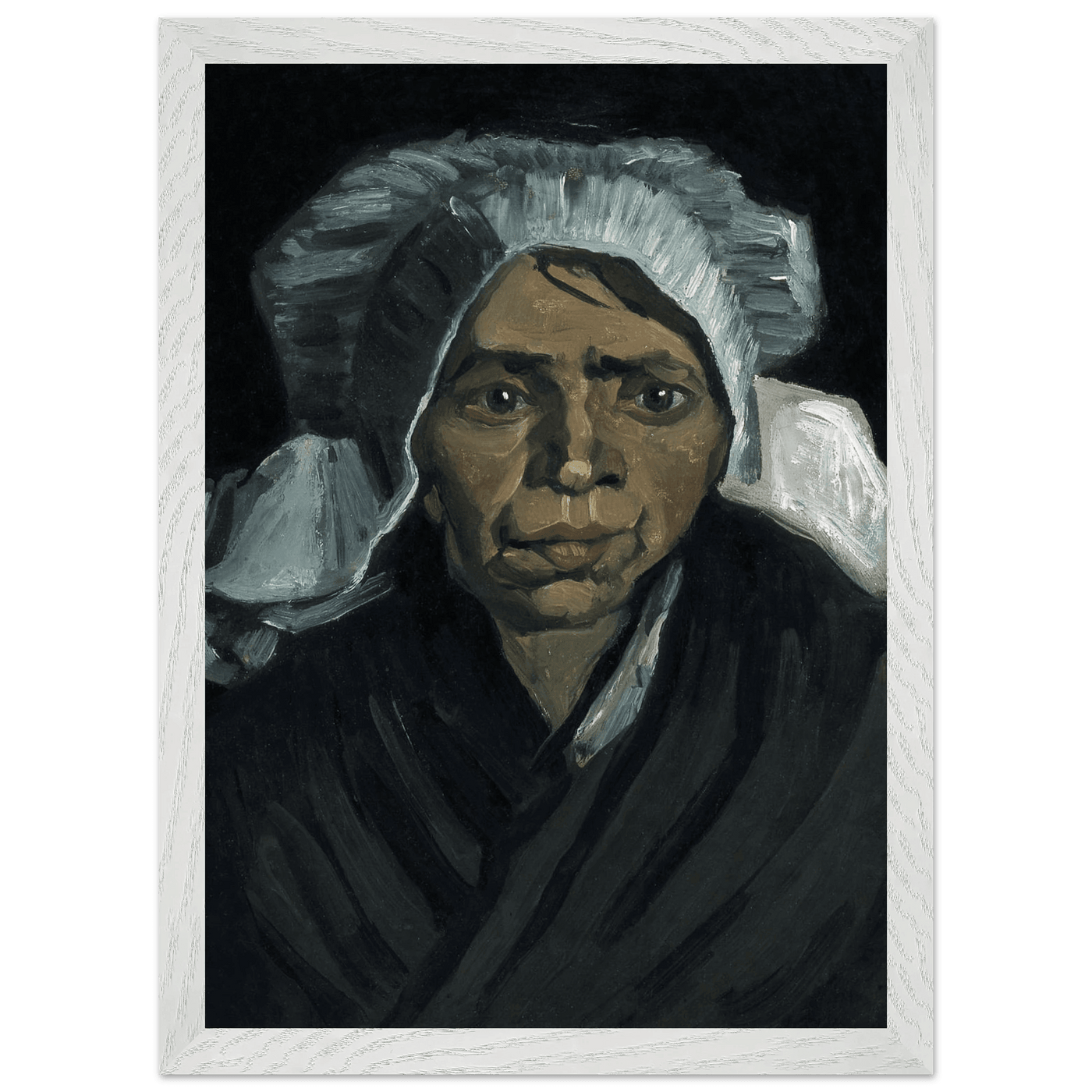 Peasant Woman Sculpture - Exquisite Head of a Peasant Woman Art Piece - Vibrantwalls