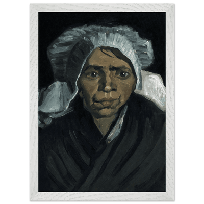 Peasant Woman Sculpture - Exquisite Head of a Peasant Woman Art Piece - Vibrantwalls