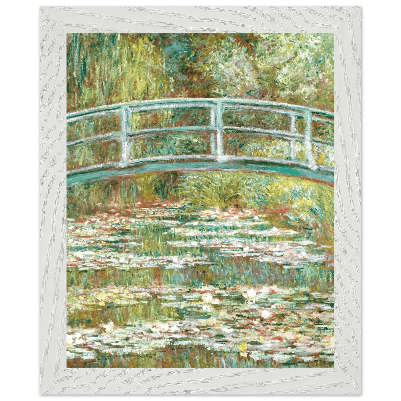 Bridge Over a Pond Art Print - Water Lilies Decorative Artwork for Your Space - Vibrantwalls