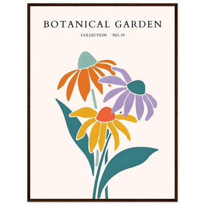Botanical Garden Collection Framed Poster – Abstract Floral Art Print | Vibrant Colors, Ready-to-Hang - Vibrantwalls