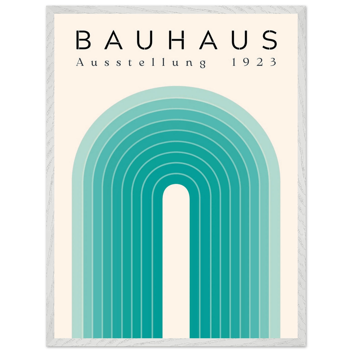 Bauhaus Ausstellung 1923 Teal & Cream - Vibrantwalls