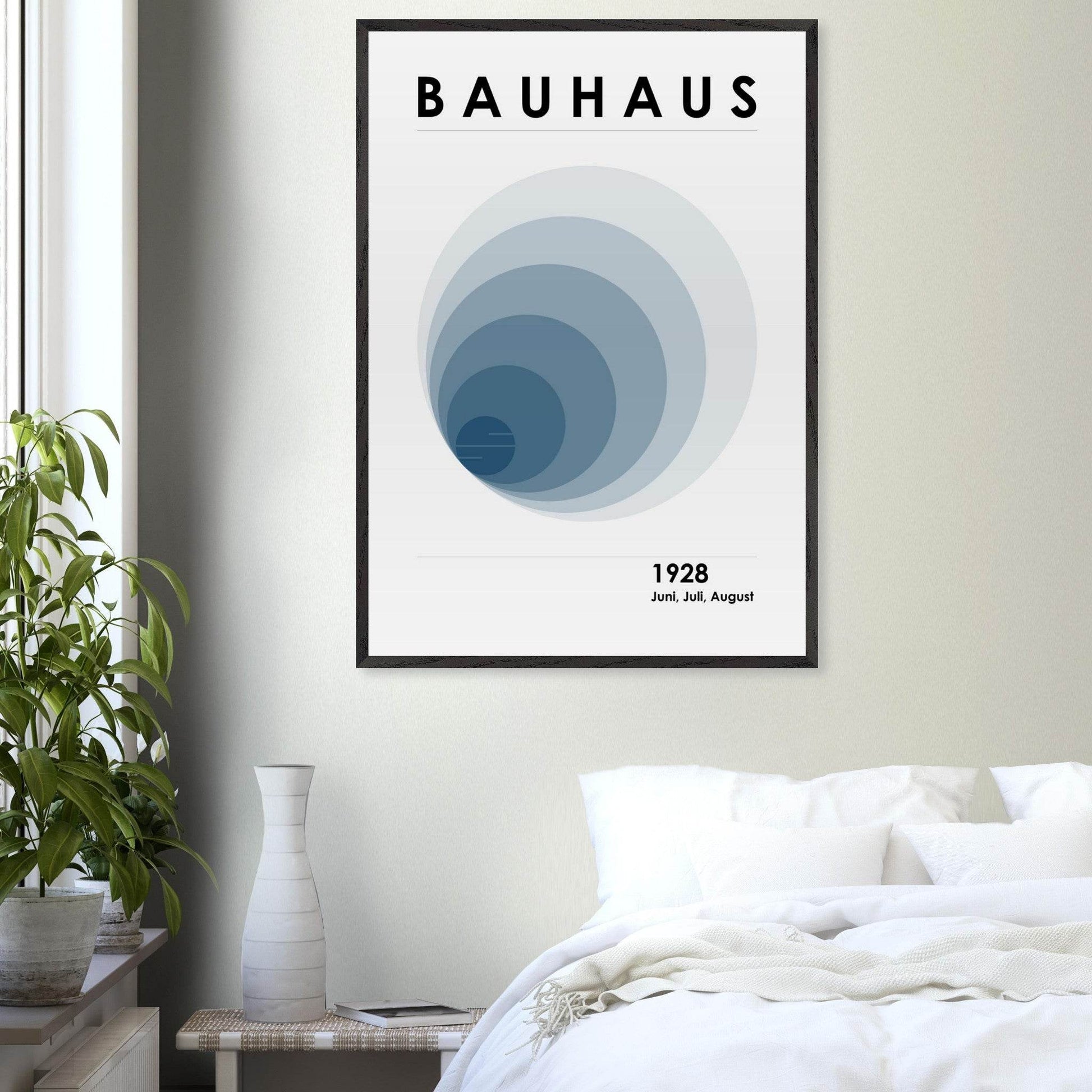 Bauhaus In The Tunnel Blue Movement Style Design Wall Art - Vibrantwalls