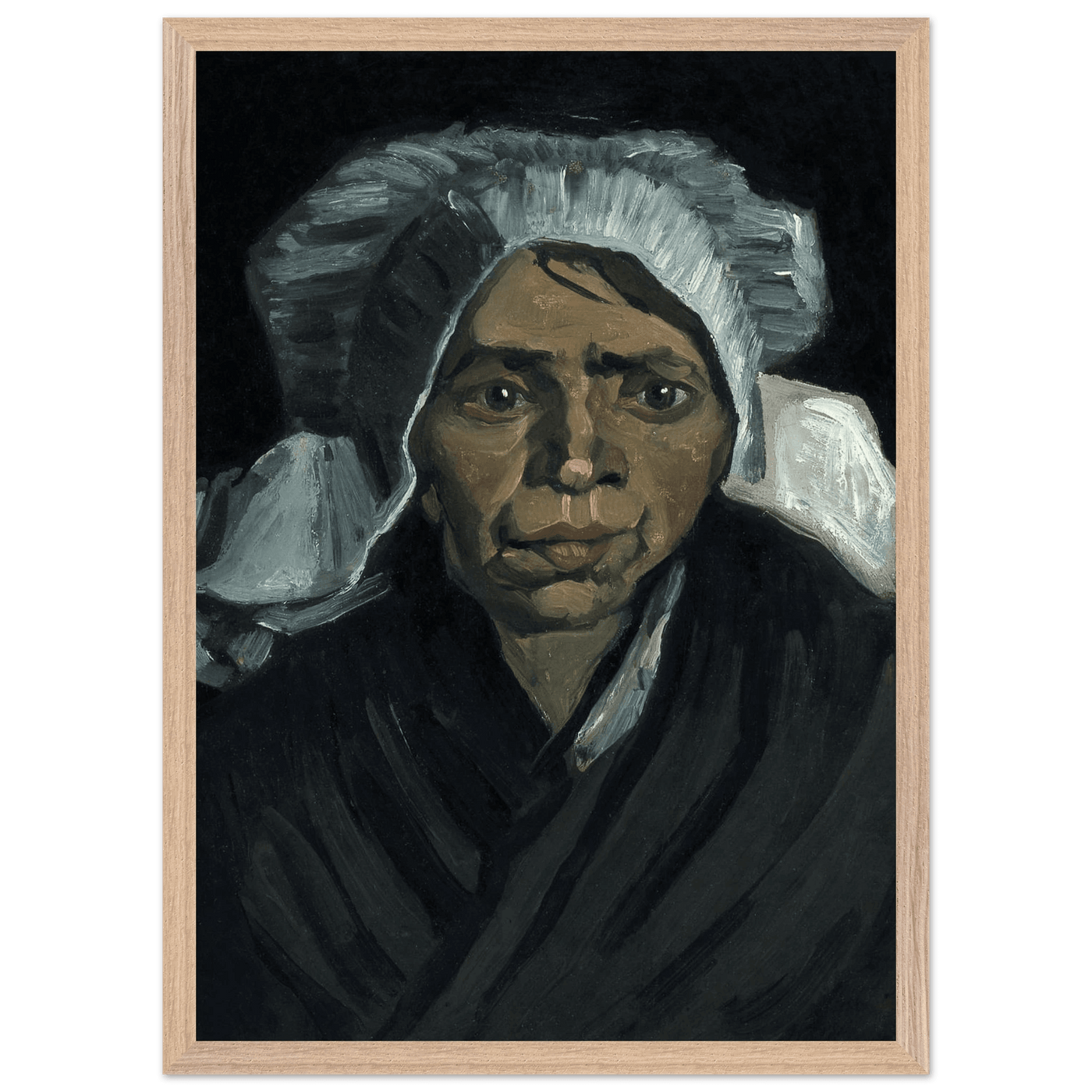 Peasant Woman Sculpture - Exquisite Head of a Peasant Woman Art Piece - Vibrantwalls