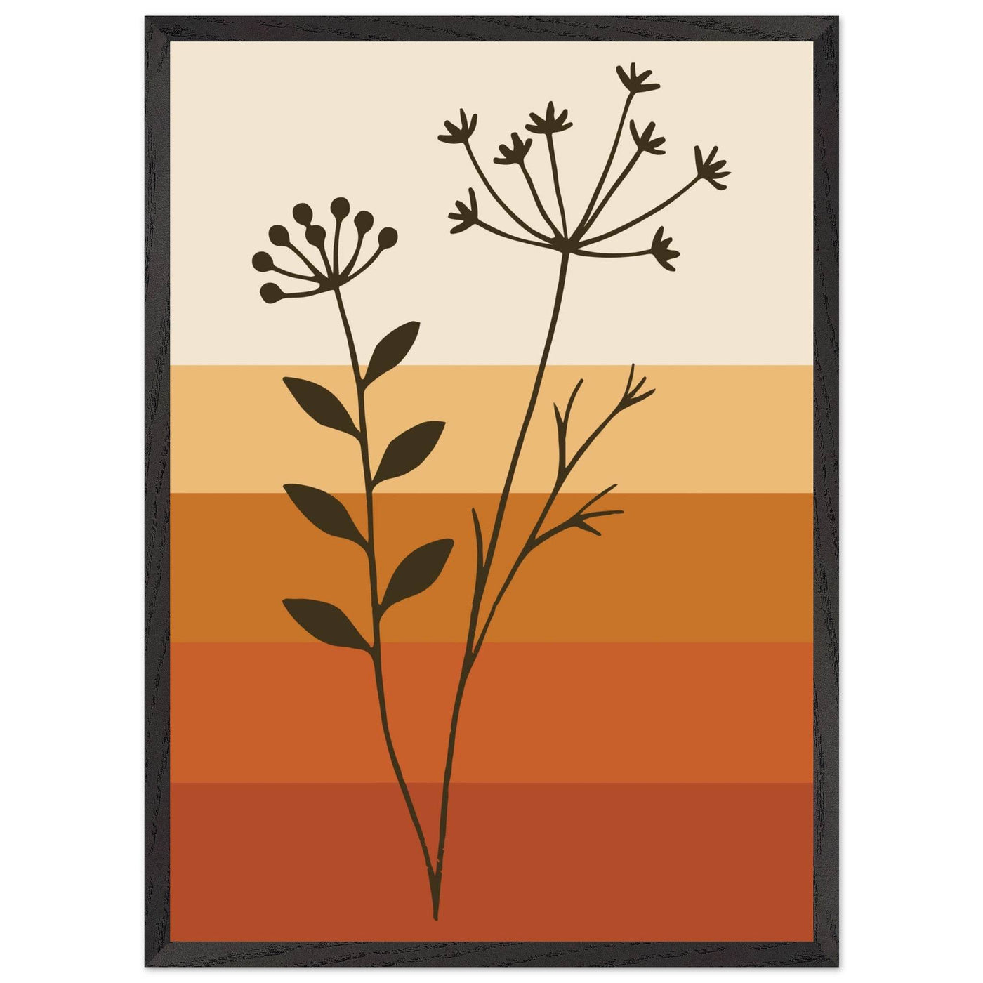 Abstract Floral Earth Tones - Vibrantwalls