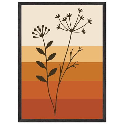Abstract Floral Earth Tones - Vibrantwalls