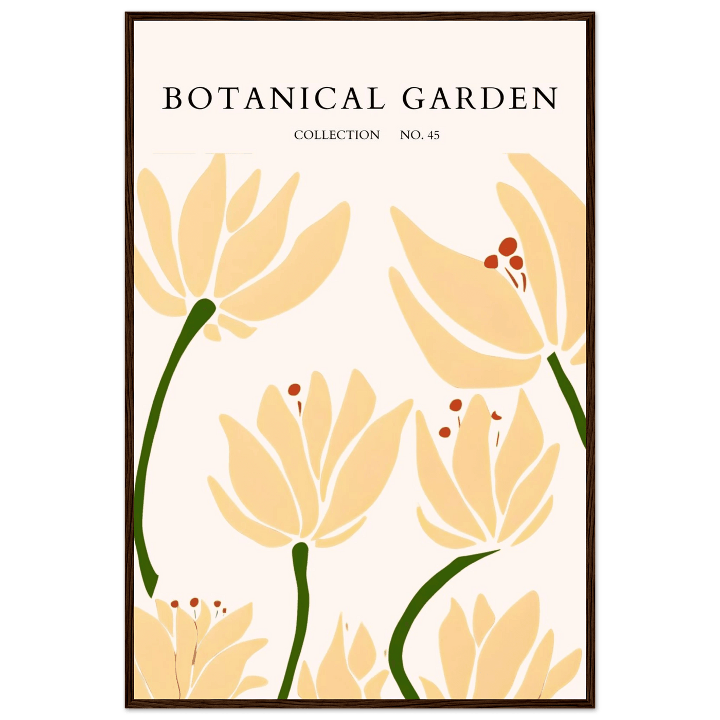 Botanical Garden Framed Art Print – Minimalist Floral Design & Nature-Inspired Posters | Ready-to-Hang - Vibrantwalls