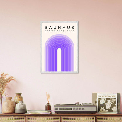 Bauhaus Ausstellung 1923 Violet Movement Style Design Wall Art - Vibrantwalls