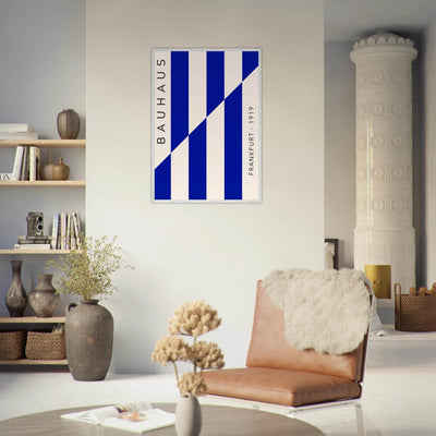 Bauhaus Ausstellung 1923 Blue & Cream - Vibrantwalls