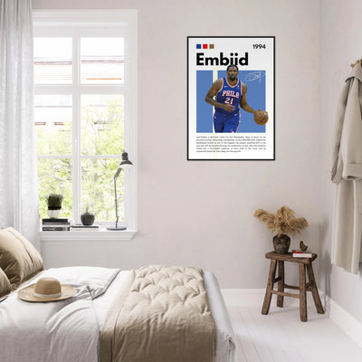 Joel Embiid The Process 76ers Framed Poster Vibrantwalls