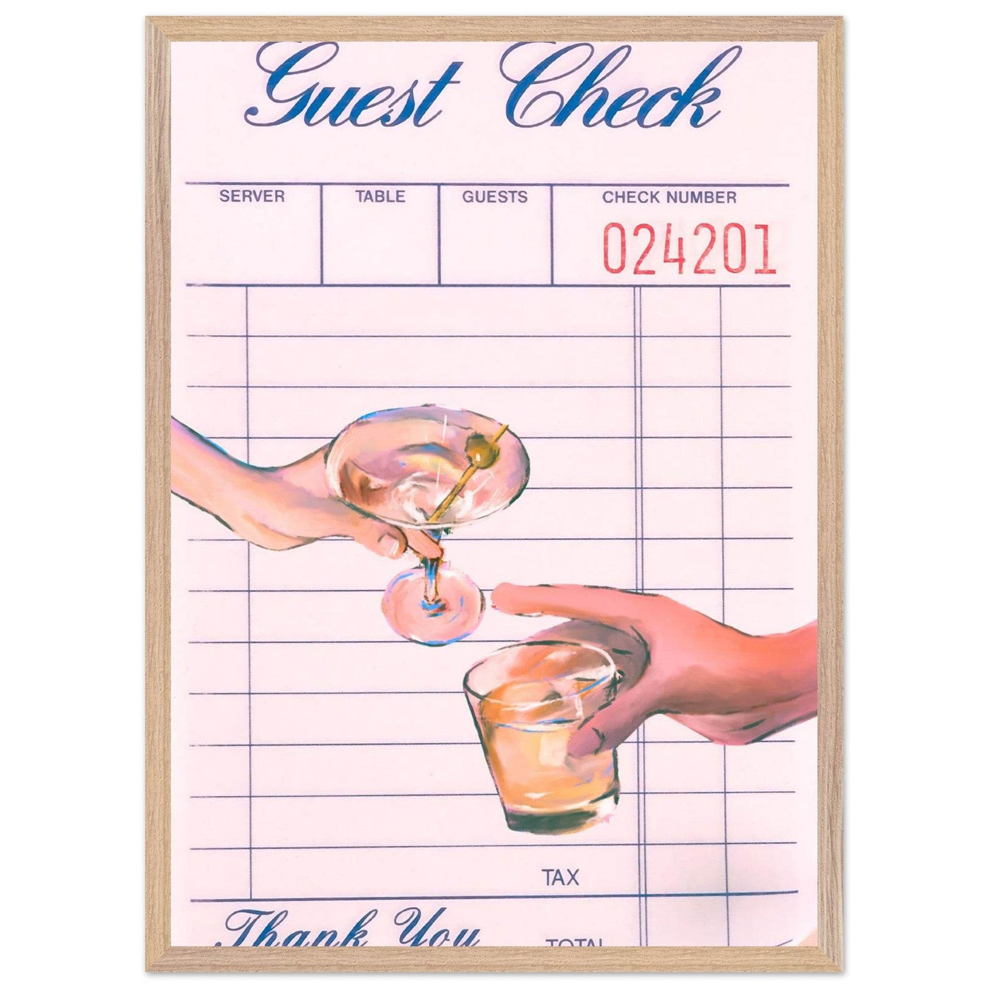 Guest Check Cheers - Vibrantwalls