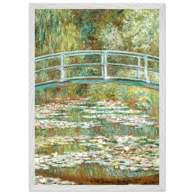 Bridge Over a Pond Art Print - Water Lilies Decorative Artwork for Your Space - Vibrantwalls