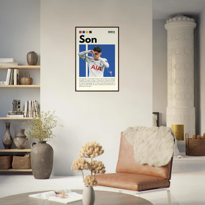 Son Heung-min Tottenham Hotspur Framed Football Poster Vibrantwalls
