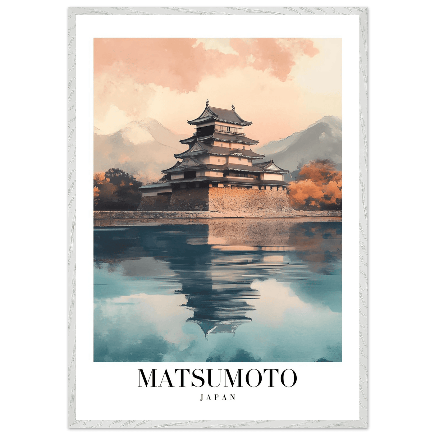Matsumoto Japan Framed Poster – Serene Travel Wall Art with Wooden Frame - Vibrantwalls