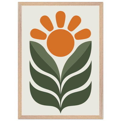 Boho Sun & Leaves Art - Vibrantwalls