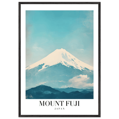 Mount Fuji Japan Framed Poster – Serene Vintage Travel Wall Art with Wooden Frame - Vibrantwalls