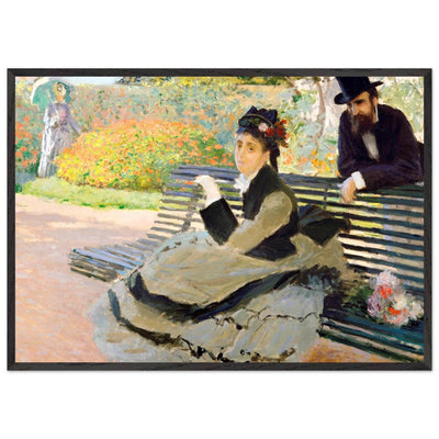 Camille Monet Garden Bench Art – Exquisite Artwork for Garden Lovers - Vibrantwalls