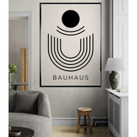 Bauhaus Black Beige Geometric Wall Art - Vibrantwalls