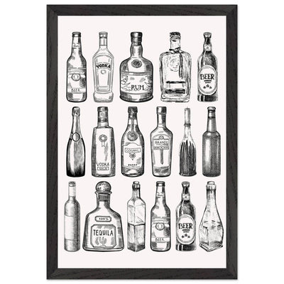 Gin Tonic Cocktail Recipe Classic Bar Print - Vibrantwalls