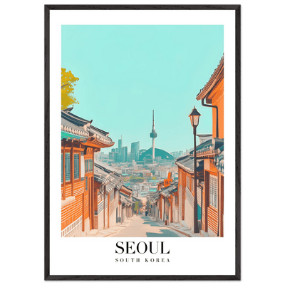 Seoul South Korea Framed Poster – Modern Cityscape & Traditional Charm Wall Art - Vibrantwalls