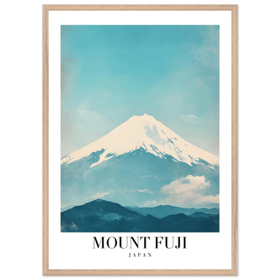Mount Fuji Japan Framed Poster – Serene Vintage Travel Wall Art with Wooden Frame - Vibrantwalls