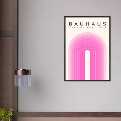 Bauhaus Pink Gradient Arch - Vibrantwalls