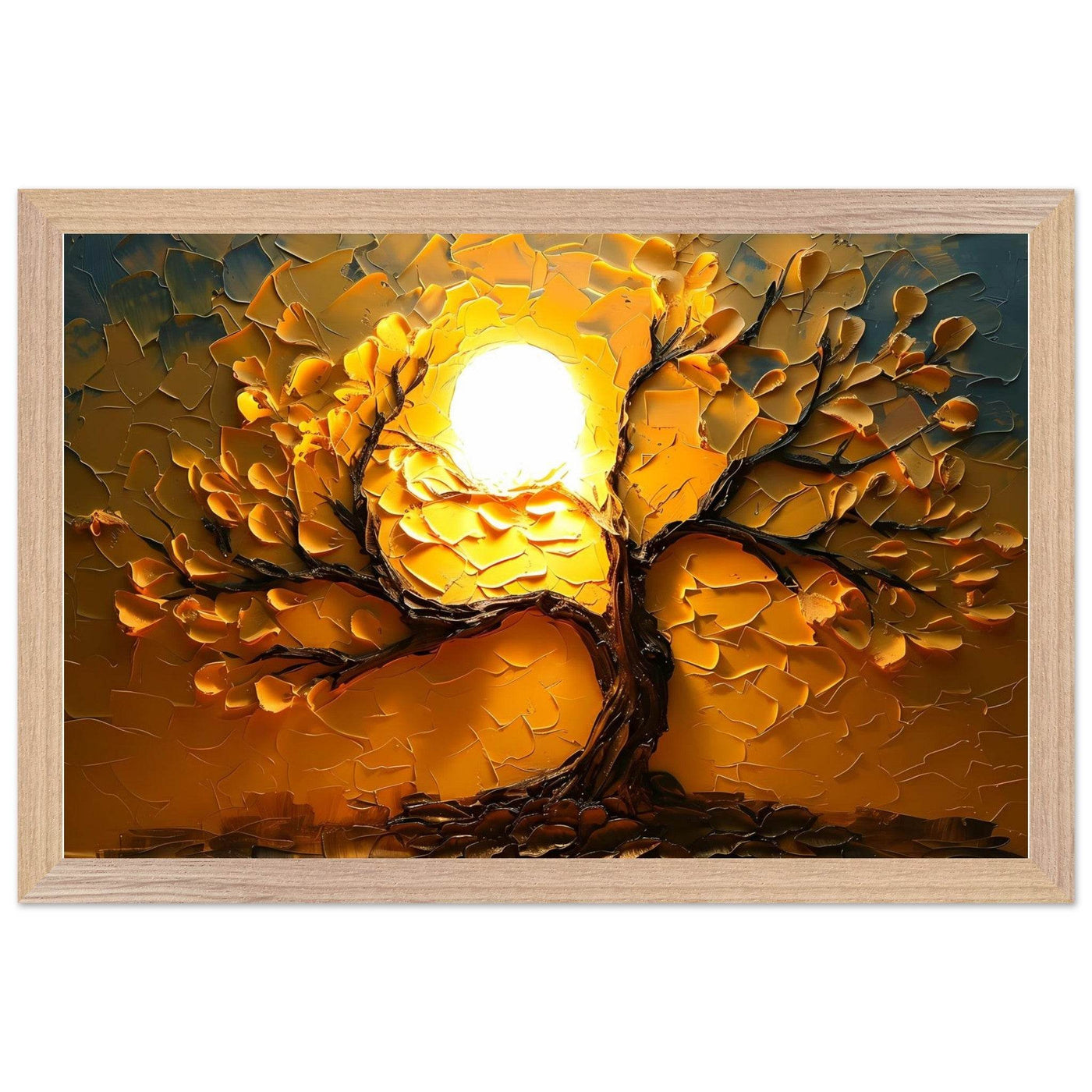 Textured Golden Tree of Life - Vibrantwalls