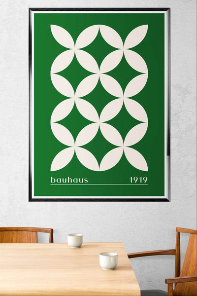 Bauhaus 1919 Green & Beige - Vibrantwalls