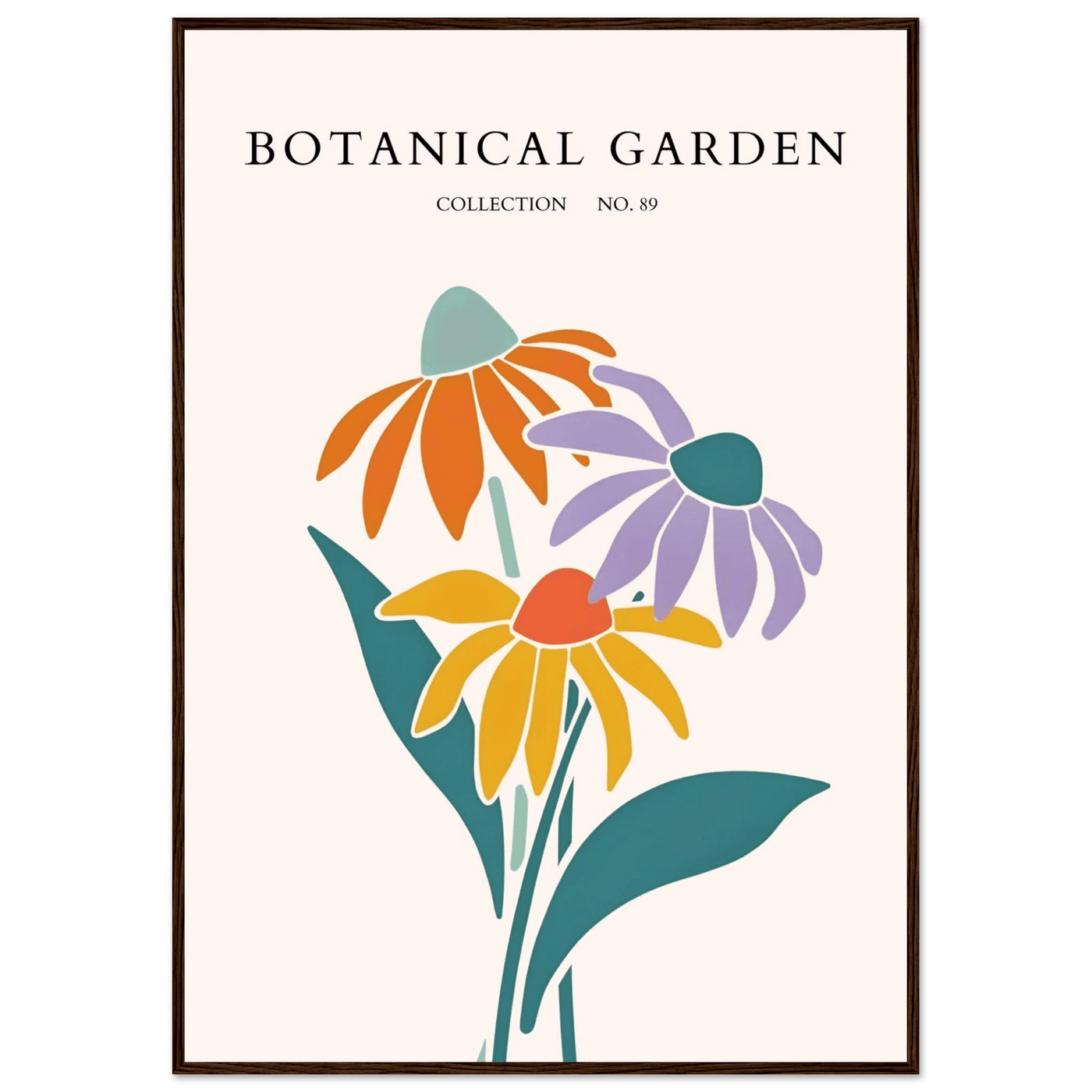 Botanical Garden Collection Framed Poster – Abstract Floral Art Print | Vibrant Colors, Ready-to-Hang - Vibrantwalls
