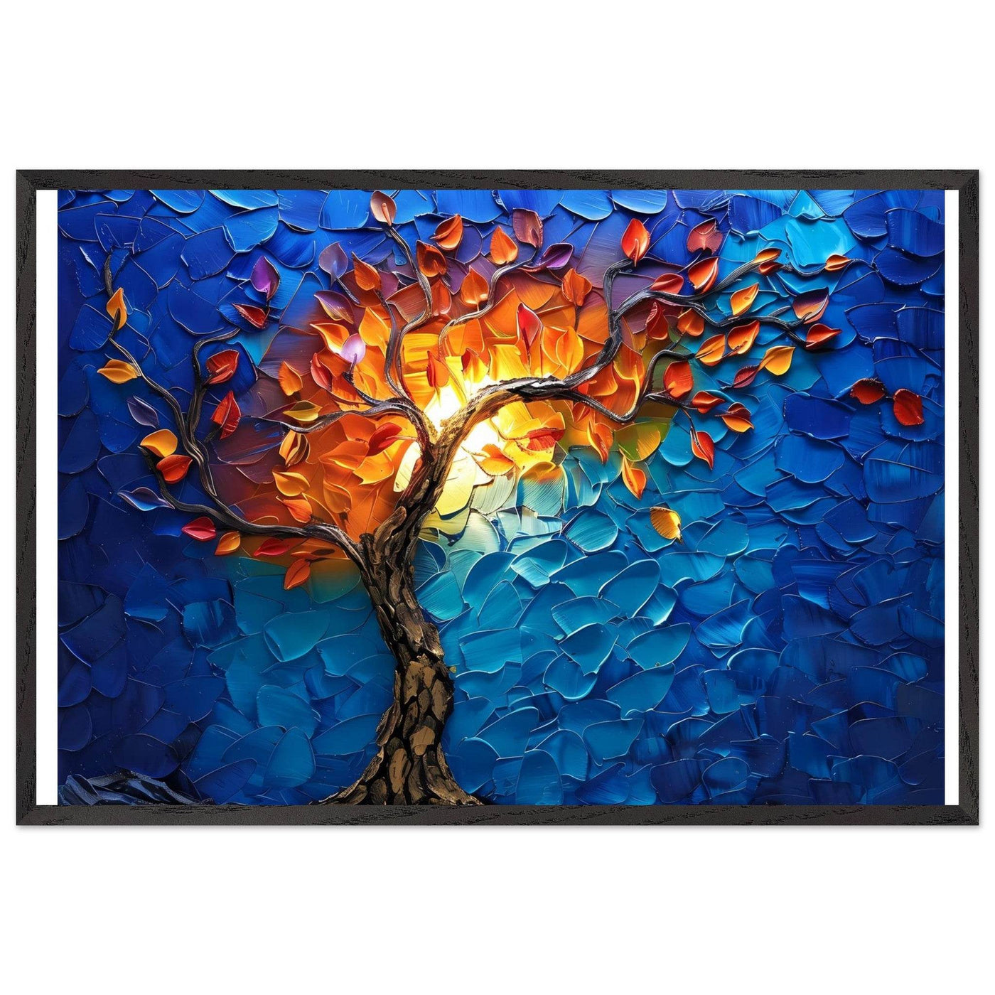 Vibrant Tree of Life Palette Knife Art - Vibrantwalls