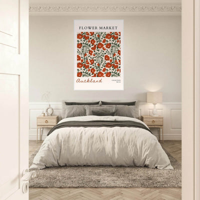 Auckland Flower Market Framed Poster – Vibrant Poppy Art Print | Ready-to-Hang Floral Decor - Vibrantwalls