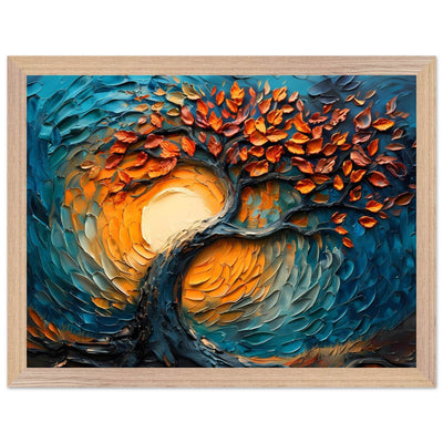 Palette Knife Tree of Life Framed - Vibrantwalls