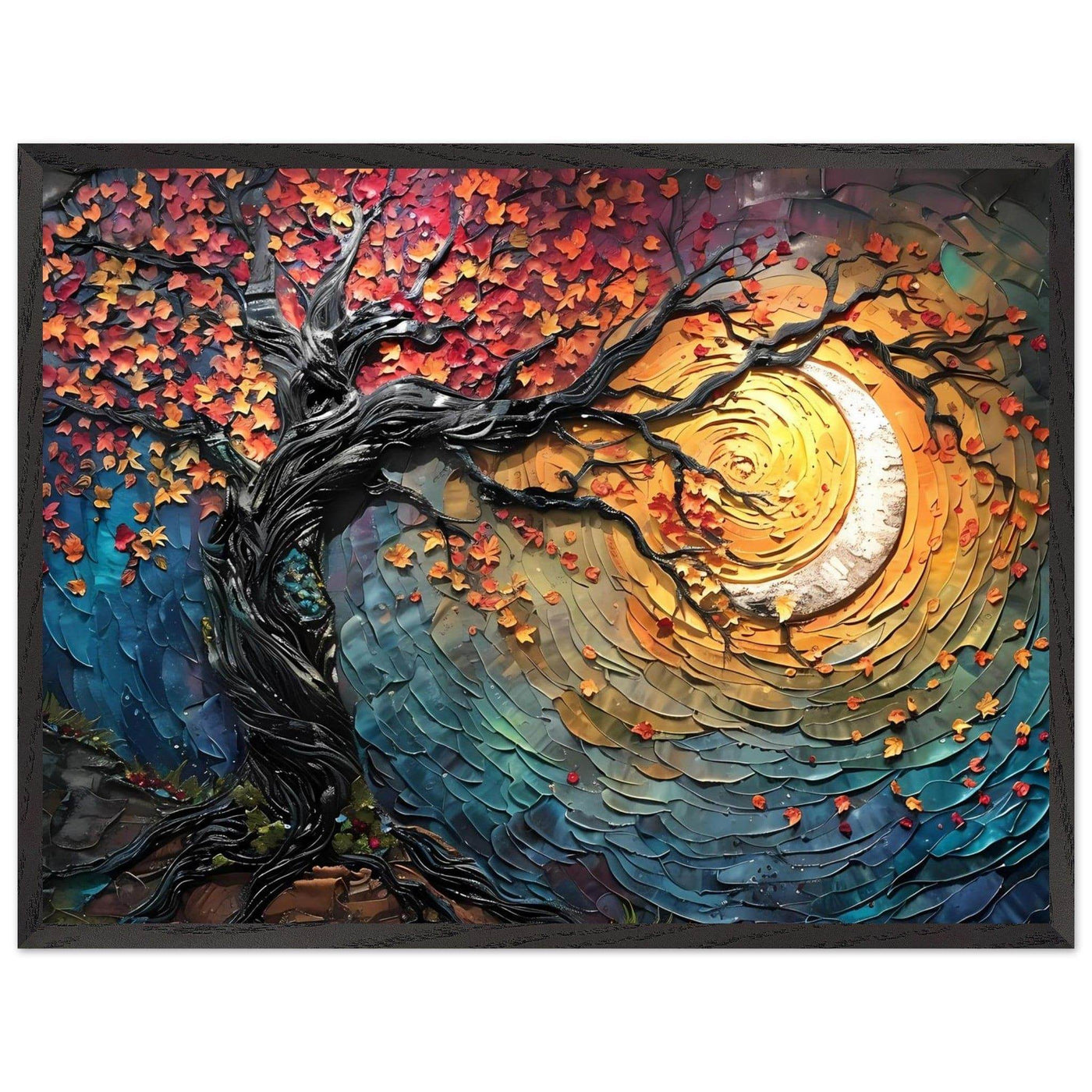 Impasto Style Autumn Tree of Life Poster - Vibrantwalls