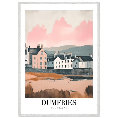 Dumfries Scotland Framed Poster – Pastel-Toned Vintage Travel Wall Art with Wooden Frame - Vibrantwalls