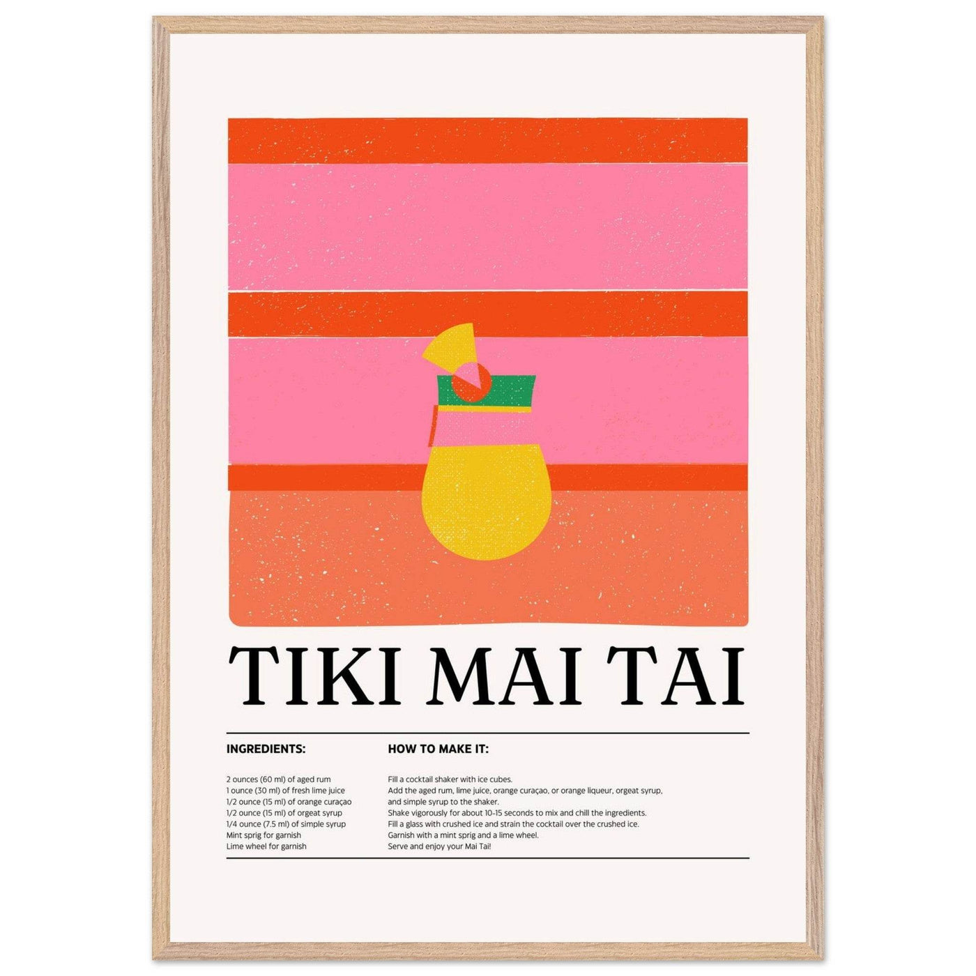 Vibrant Tiki Mai Tai Cocktail Recipe - Vibrantwalls