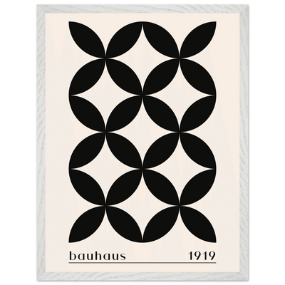 Bauhaus 1919 Black & Beige Circles - Vibrantwalls